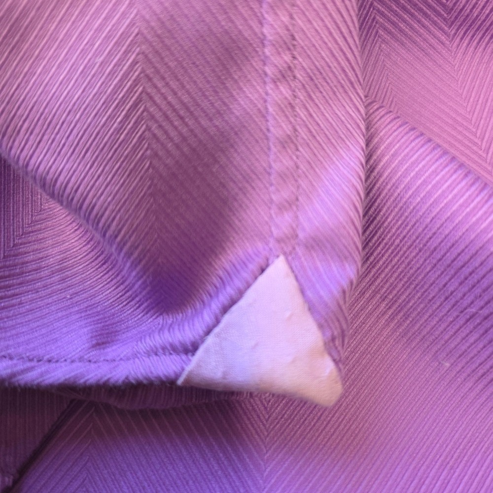 Robert Graham Vibrant Purple Herringbone Dress Shirt Cotton Button Down Luxury - Picture 4 of 7